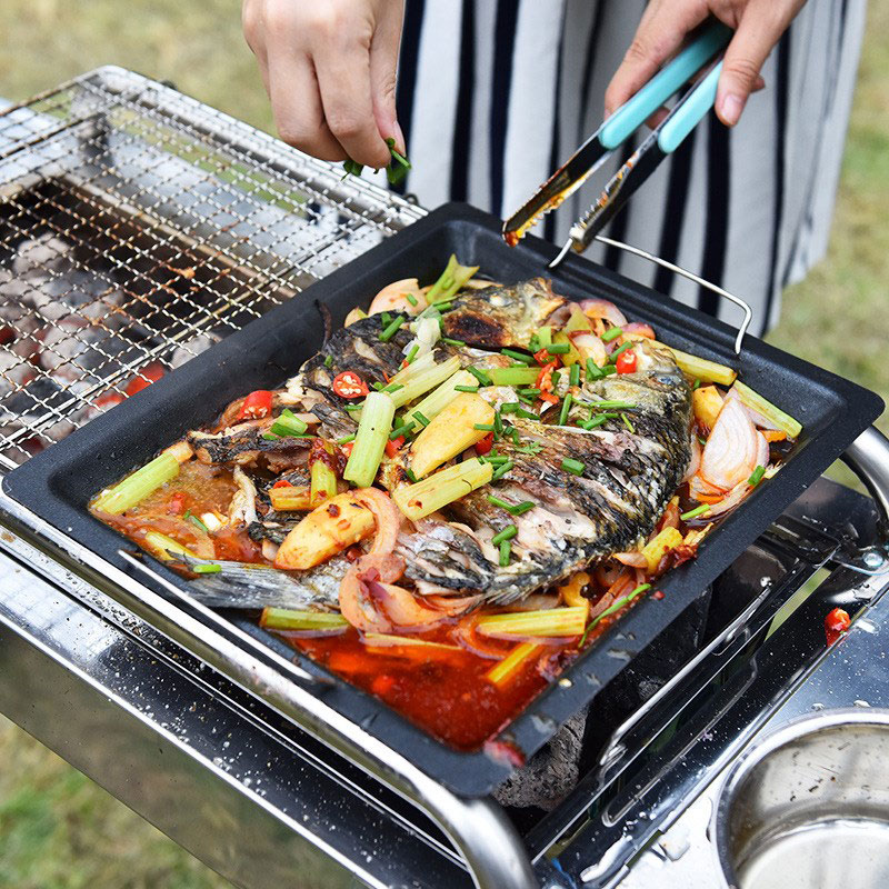 Outdoors Thick Square Grill Pa - Camping Cooking Hardware ulasan dan harga