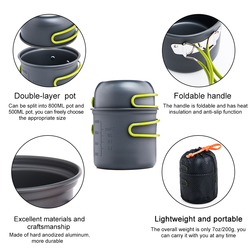 Widesea Ultralight Camping Coo - Camping Cooking Ware Set ulasan dan harga