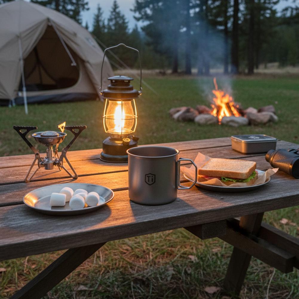 220/550ml Ultralight Camping C - Camping Cooking Mug ulasan dan harga