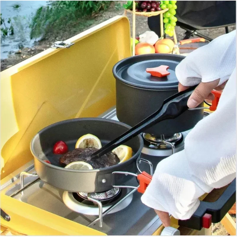 Camping Cookware Set Outdoor P - Camping Cooking And Eating Set ulasan dan harga