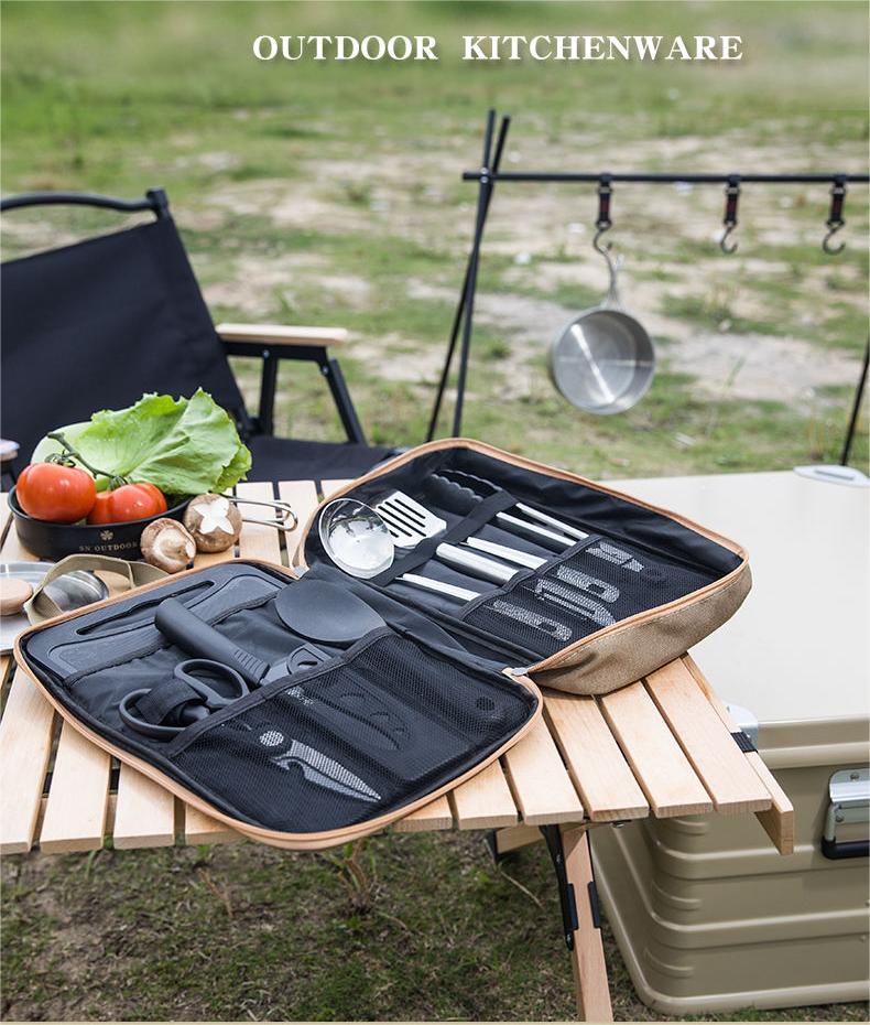 Outdoor Camping Kitchenware 8- - Camping Cooking And Eating Set ulasan dan harga