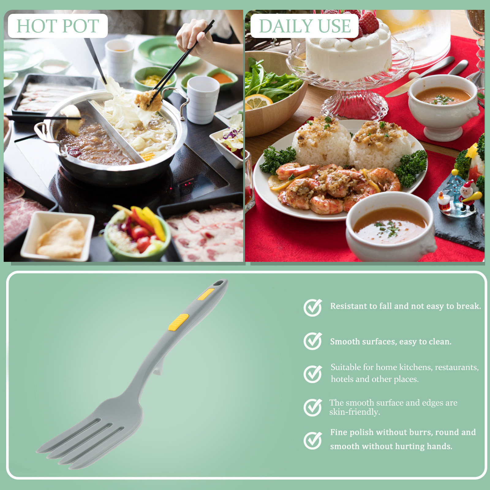 Large Silicone Cooking Fork fo - Camping Cooking Noodles ulasan dan harga
