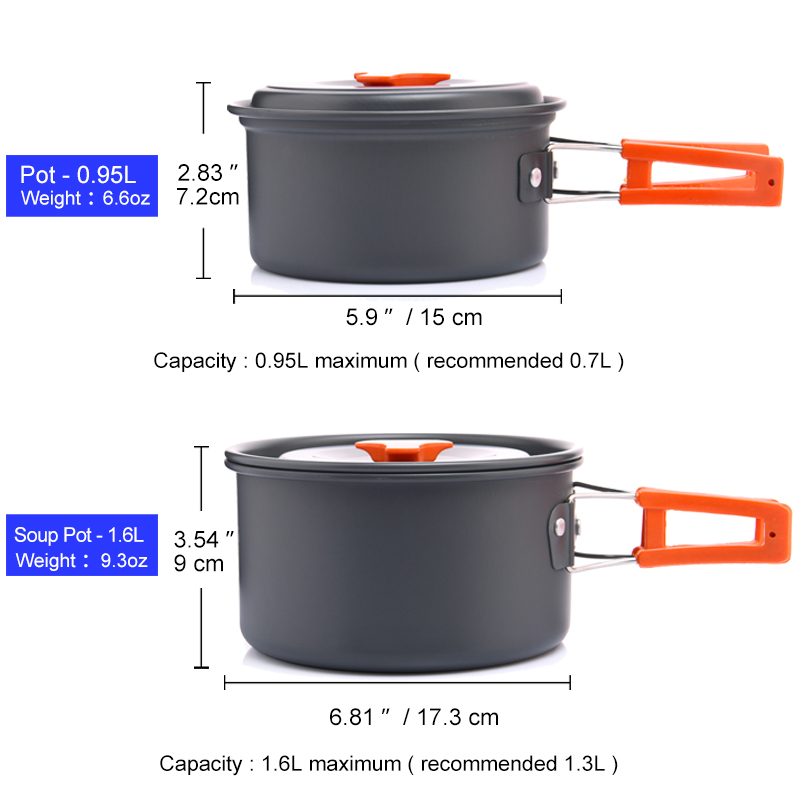 Widesea Camping Outdoor Cookwa - Camping Cooking And Eating Set ulasan dan harga