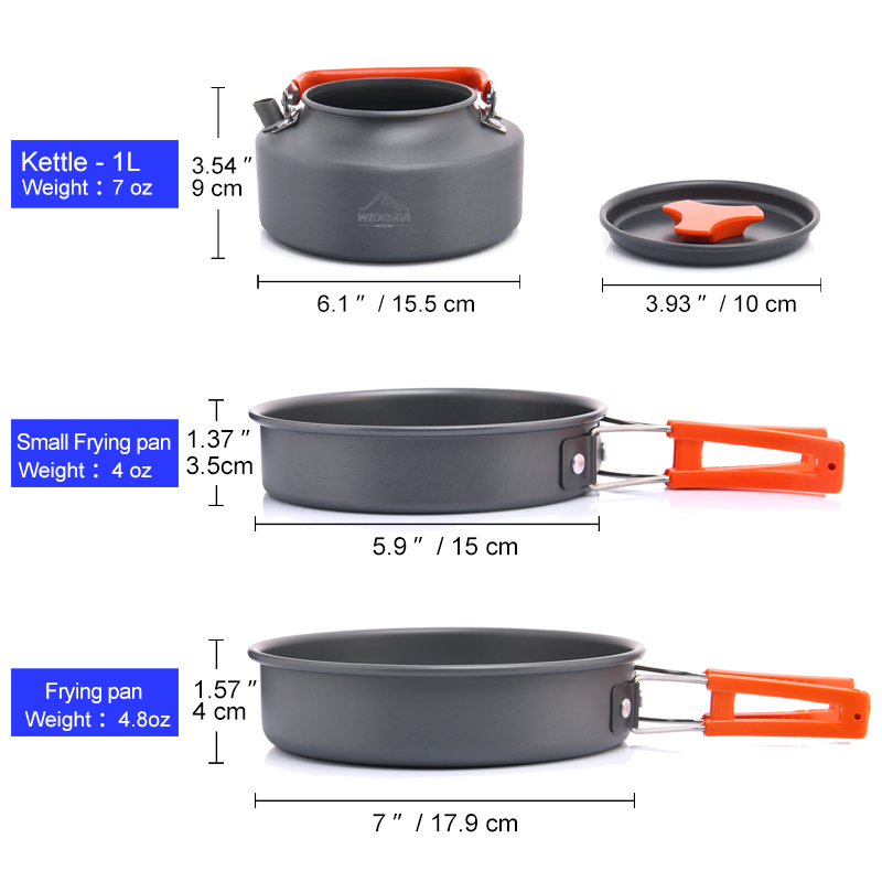 Widesea Camping Outdoor Cookwa - Camping Cooking And Eating Set ulasan dan harga