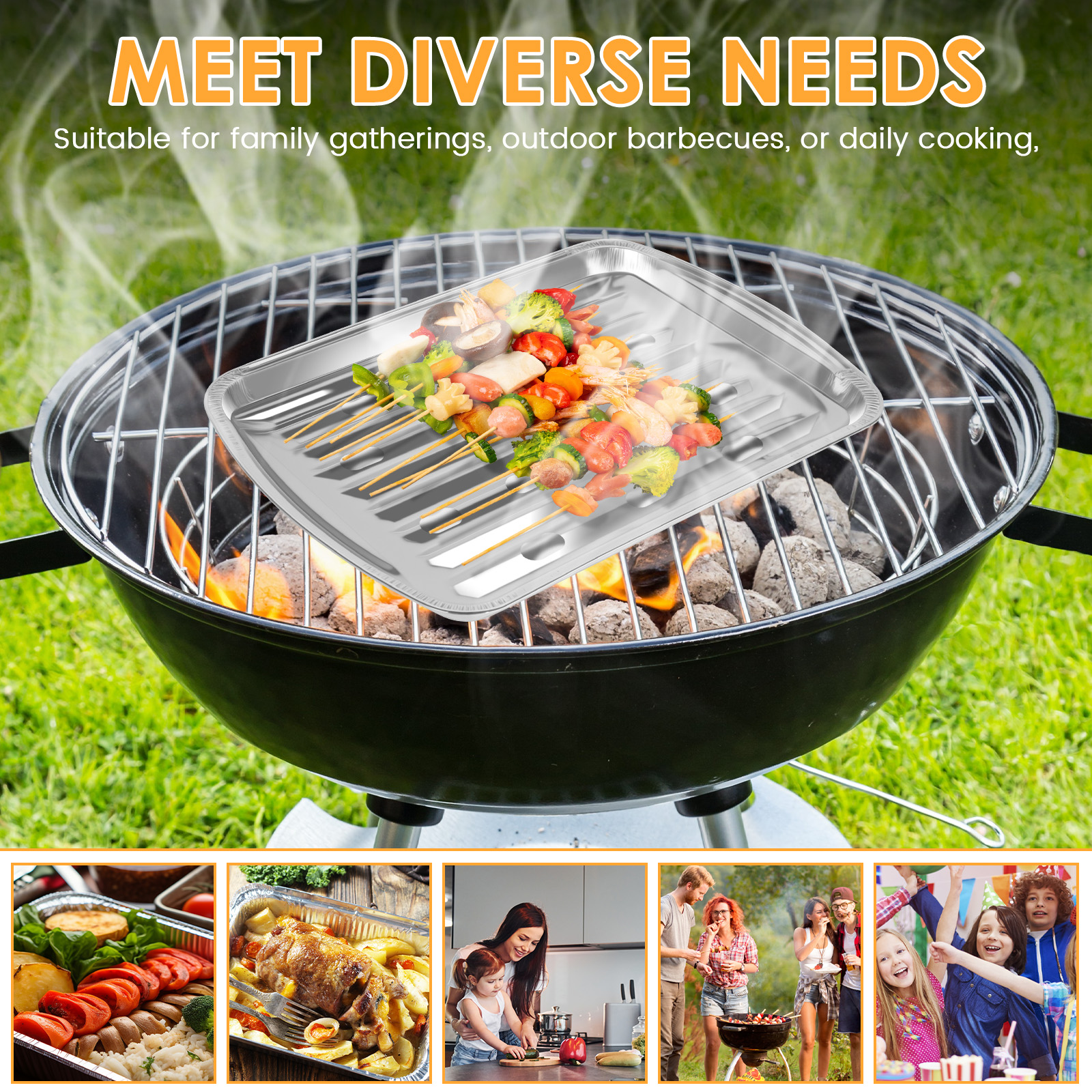 Aluminum Foil Trays Non-Stick  - Camping Cooking Kitchen ulasan dan harga