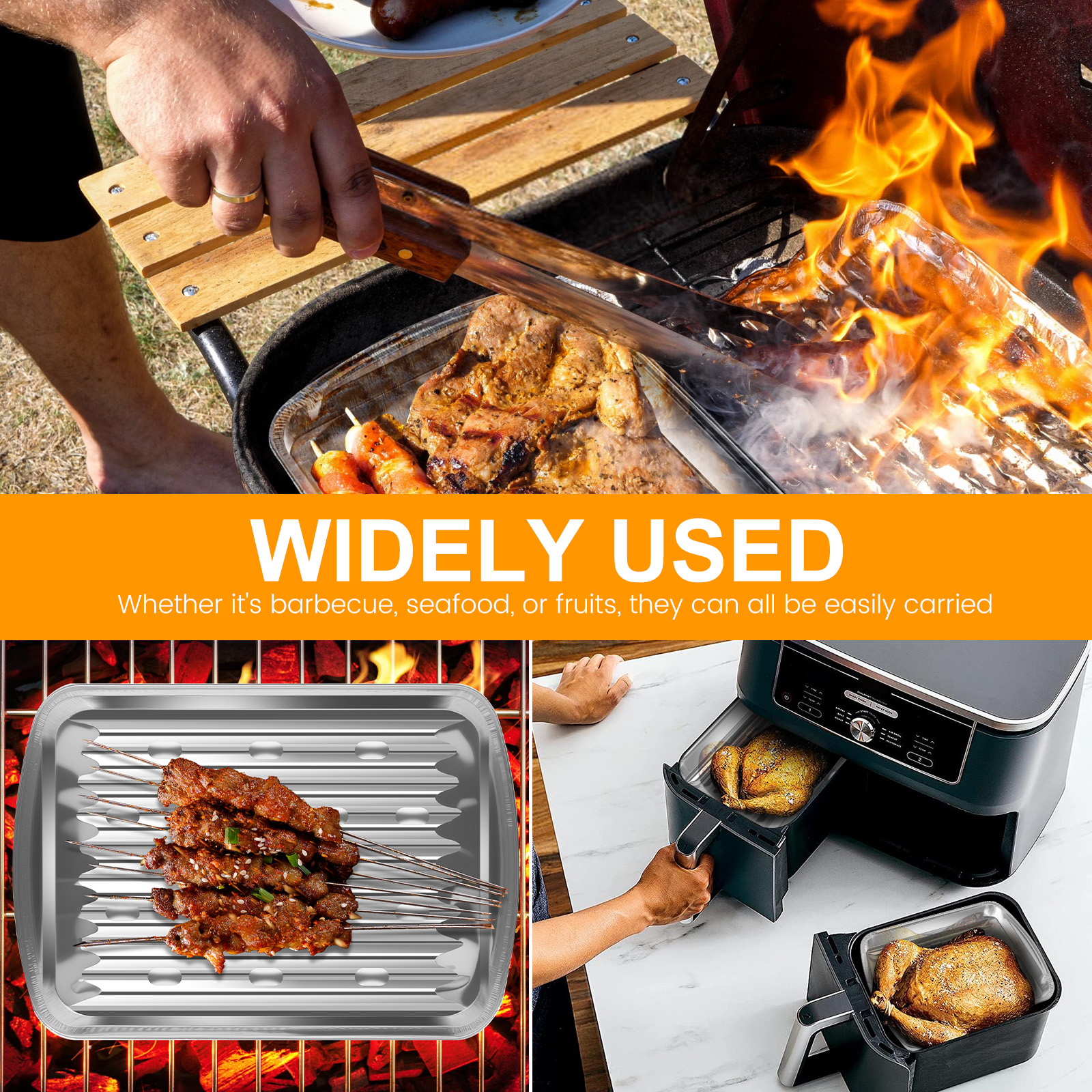 Aluminum Foil Trays Non-Stick  - Camping Cooking Kitchen ulasan dan harga
