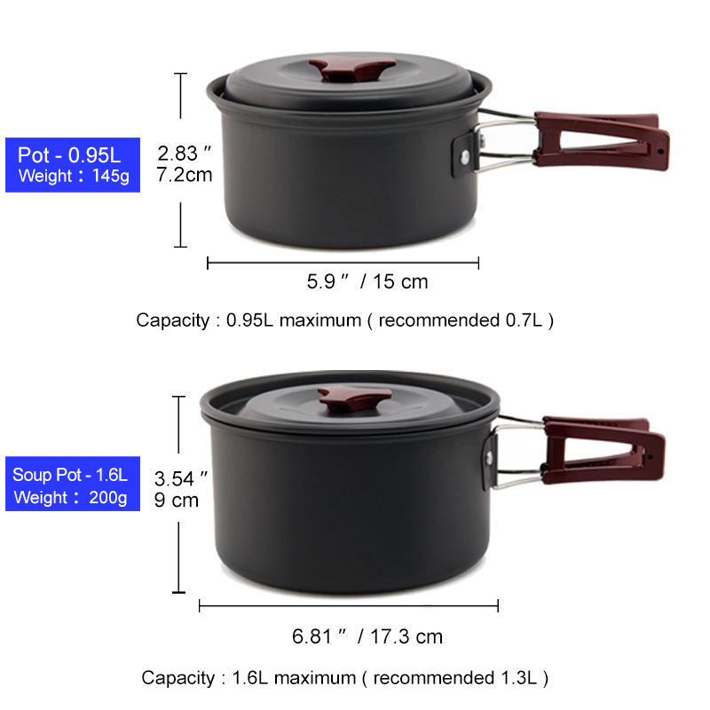 Widesea Camping Cookware Set O - Camping Cooking And Eating Set ulasan dan harga