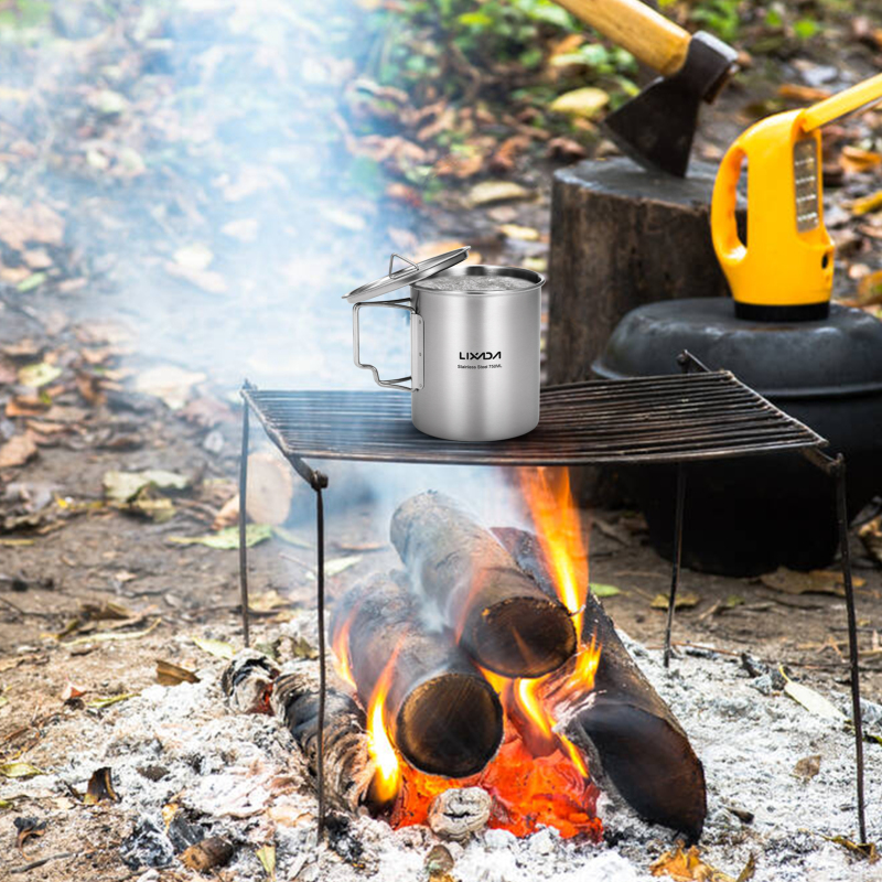 Lixada 750ml Cup Outdoor Stain - Camping Cooking Ware Set ulasan dan harga