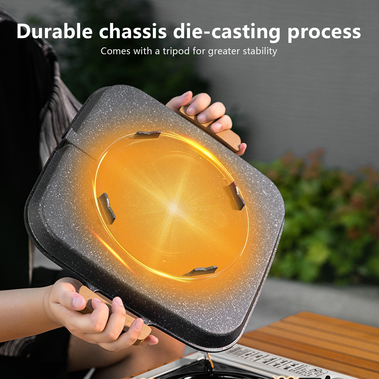 BISINNA Square BBQ Grill Pan N - Camping Cooking Survival ulasan dan harga