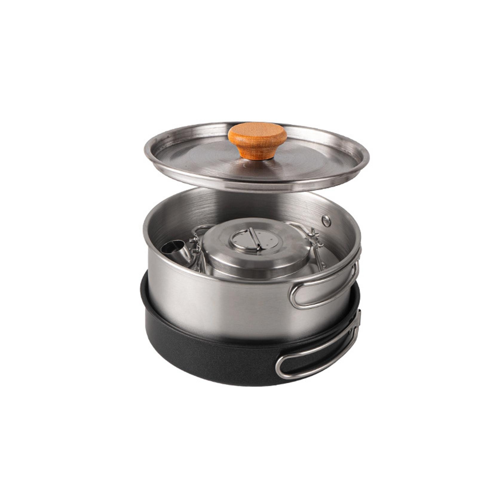 Camping Cookware Camping Cooki - Camping Cooking Set Stainless Steel ulasan dan harga