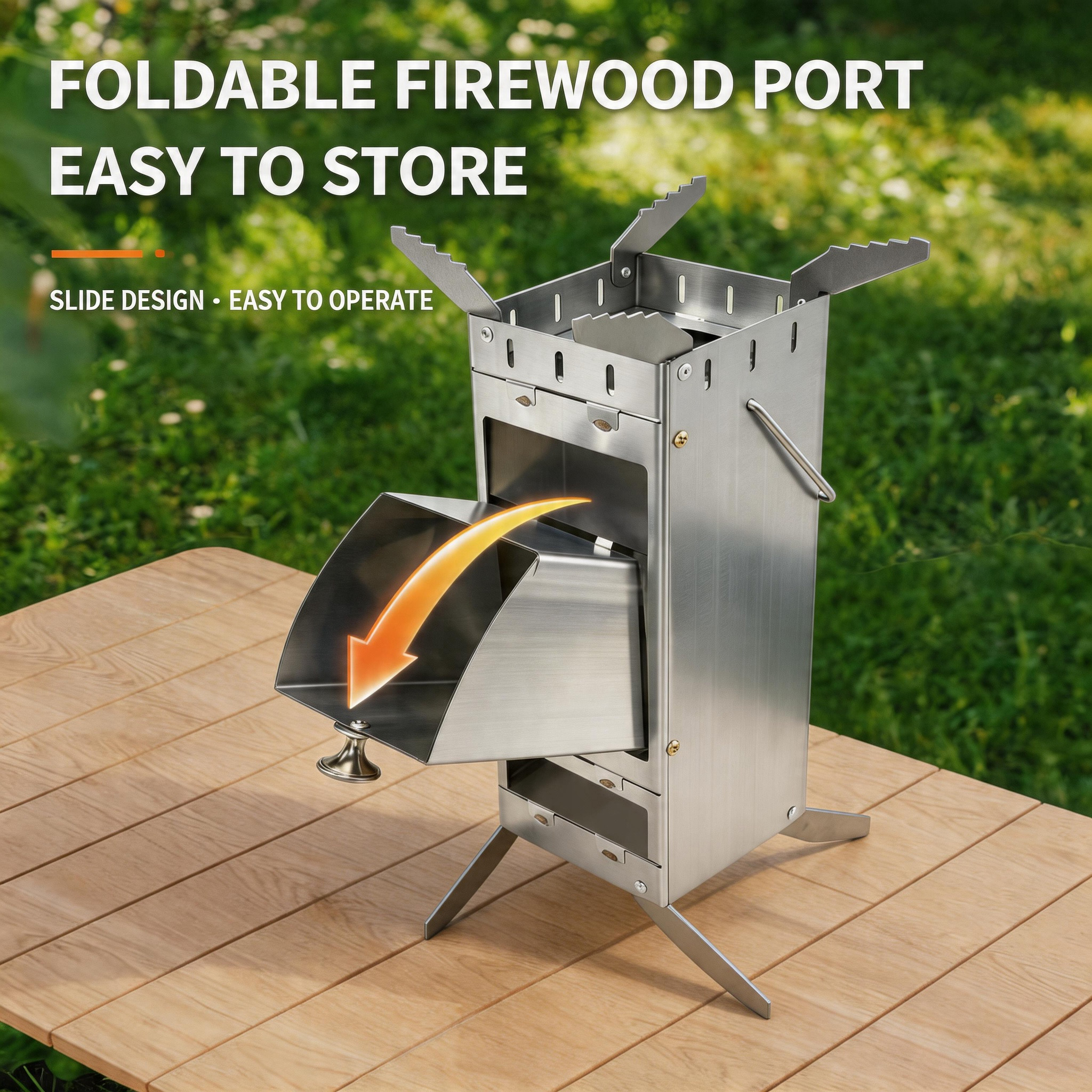 Portable Foldable Rocket Stove - Camping Cooking Kitchen ulasan dan harga