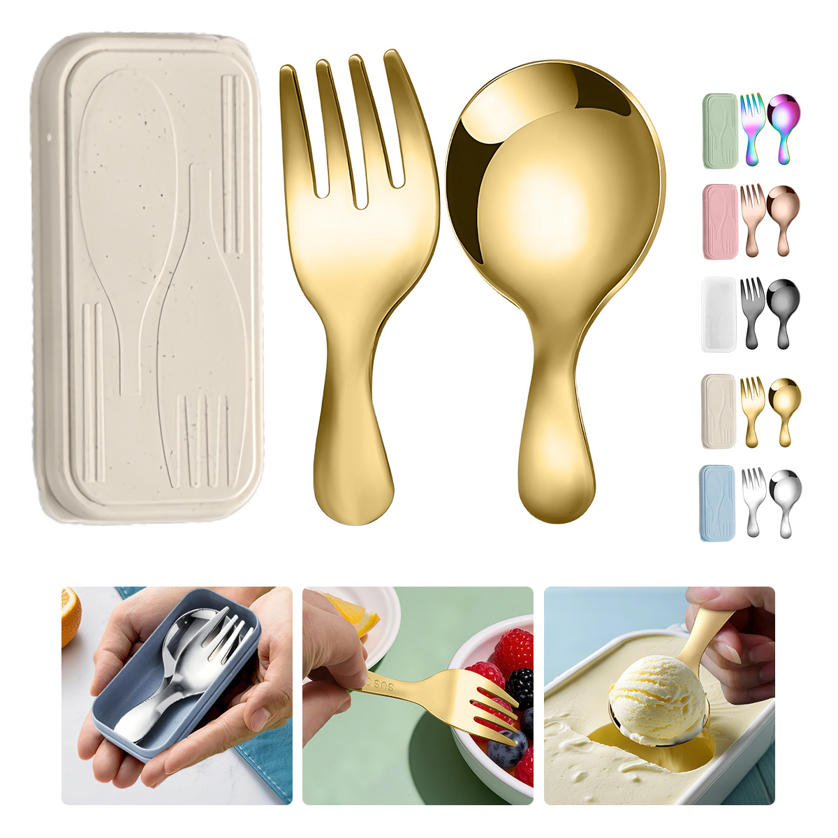 Stainless Steel Tableware Set  - Camping Cooking And Eating Set ulasan dan harga