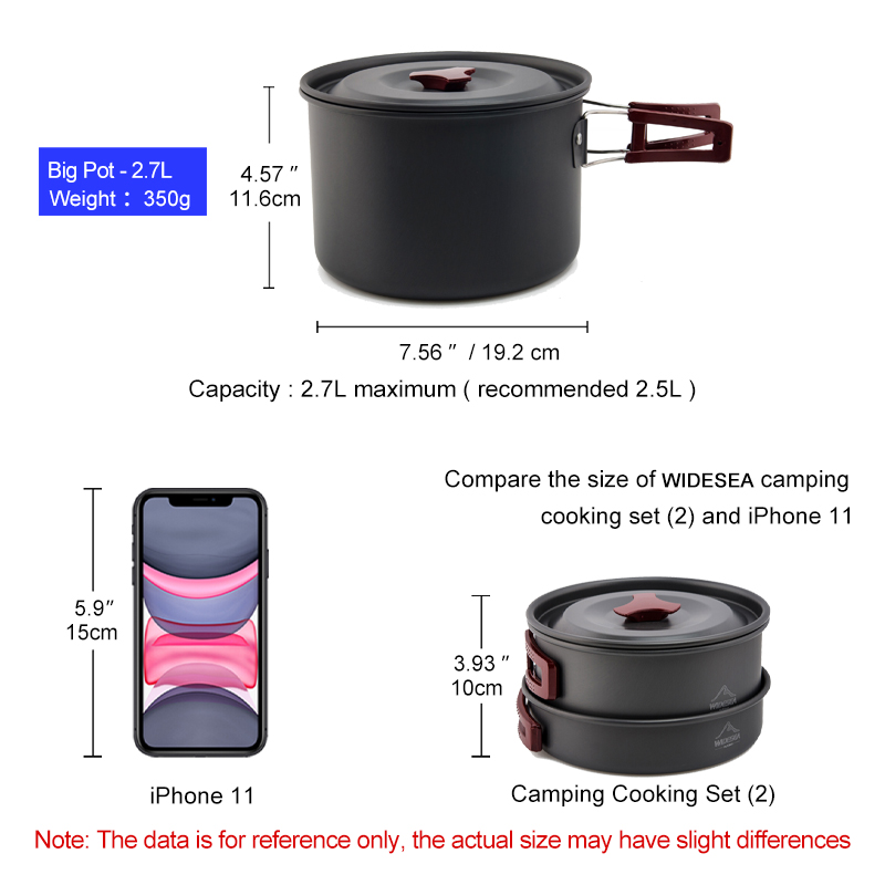Widesea Camping Cookware Set O - Camping Cooking And Eating Set ulasan dan harga