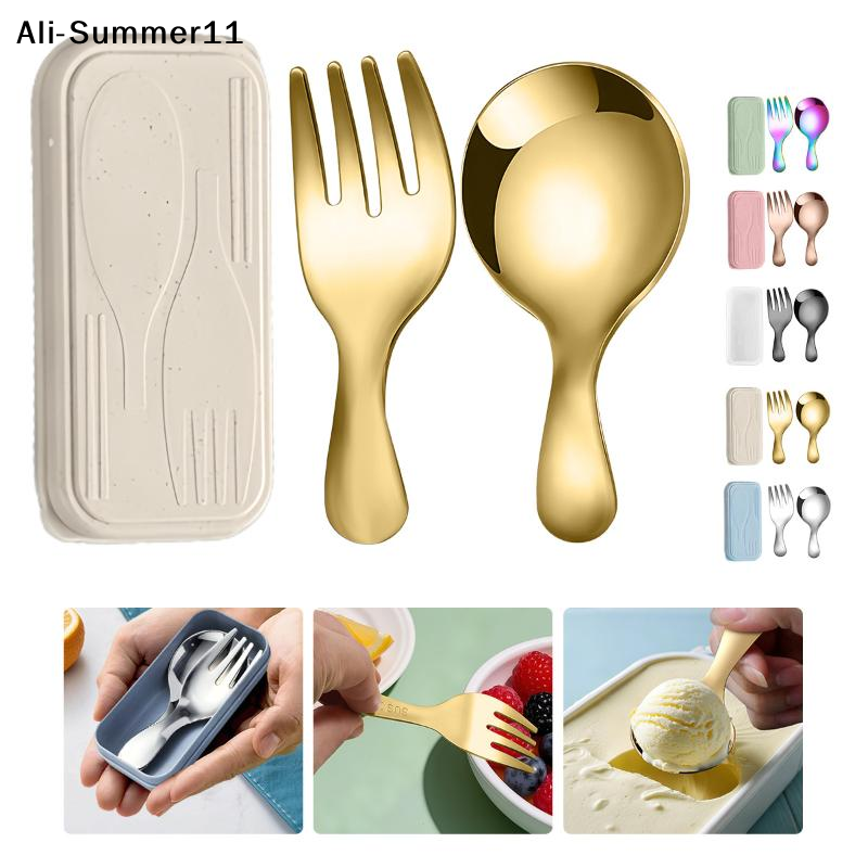 【A6L】Steel Tableware Set Spoon - Camping Cooking Box ulasan dan harga