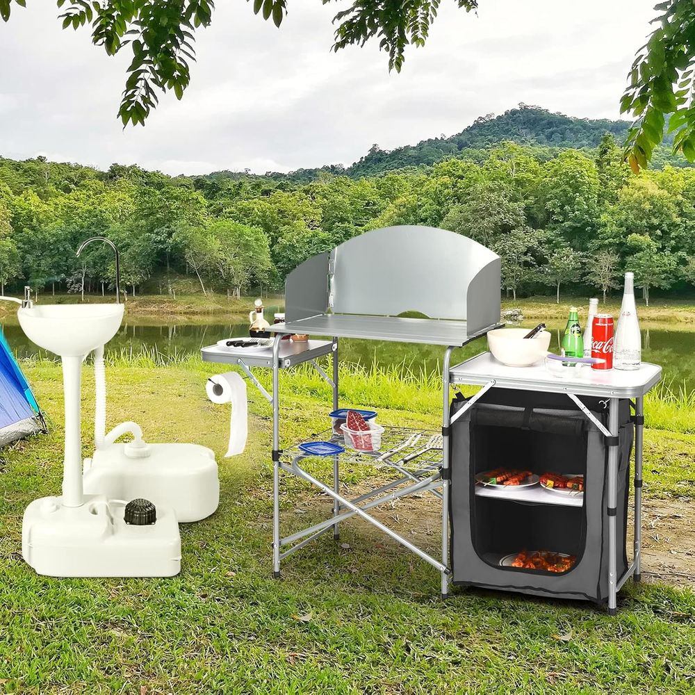 Camping Kitchen Table, Portabl - Camping Cooking Kitchen ulasan dan harga