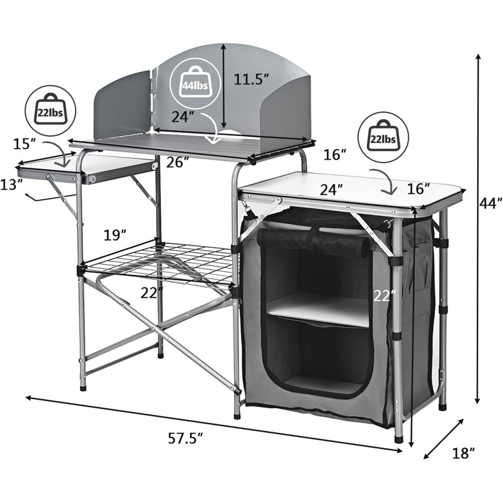Camping Kitchen Table, Portabl - Camping Cooking Kitchen ulasan dan harga
