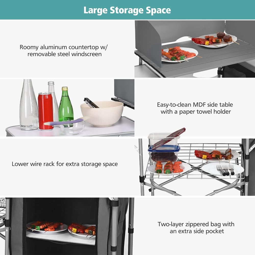 Camping Kitchen Table, Portabl - Camping Cooking Kitchen ulasan dan harga