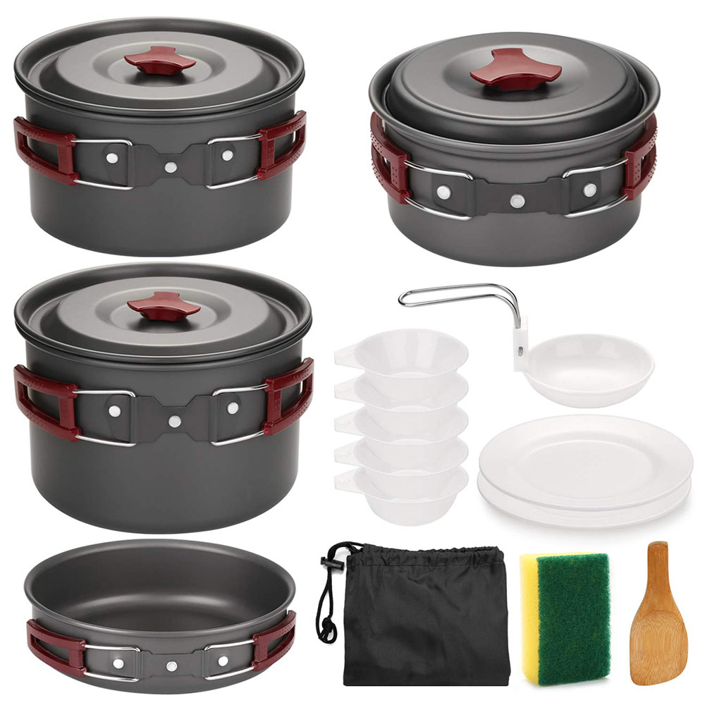 Outdoor Camping Cookware Kit N - Camping Cooking Hardware ulasan dan harga