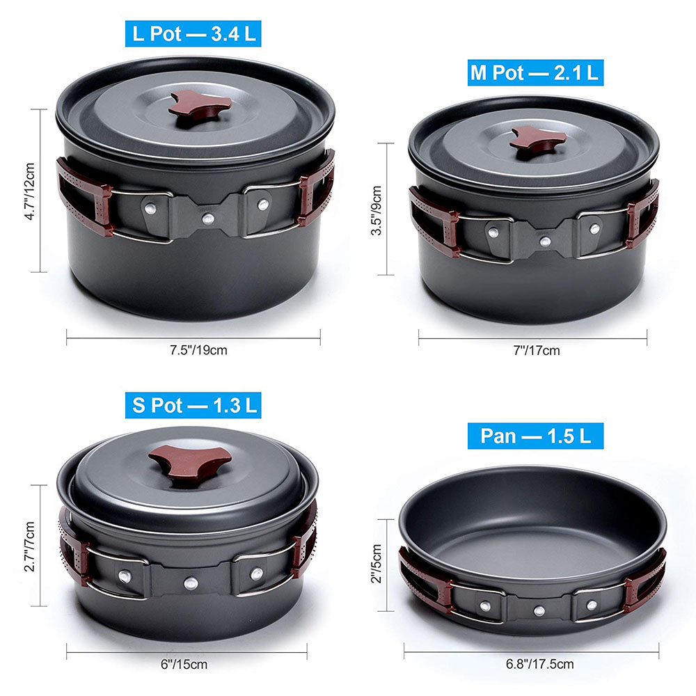 Outdoor Camping Cookware Kit N - Camping Cooking Hardware ulasan dan harga