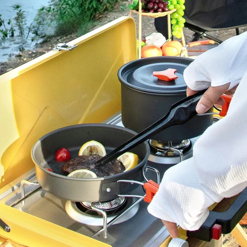 Camping Cookware Set Outdoor P - Camping Cooking And Eating Set ulasan dan harga