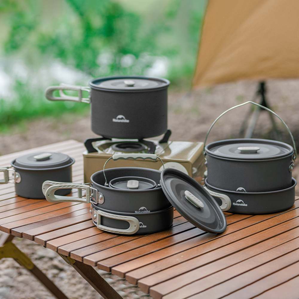 Naturehike Outdoor Pot Set,Cam - Camping Cooking Set Stainless Steel ulasan dan harga
