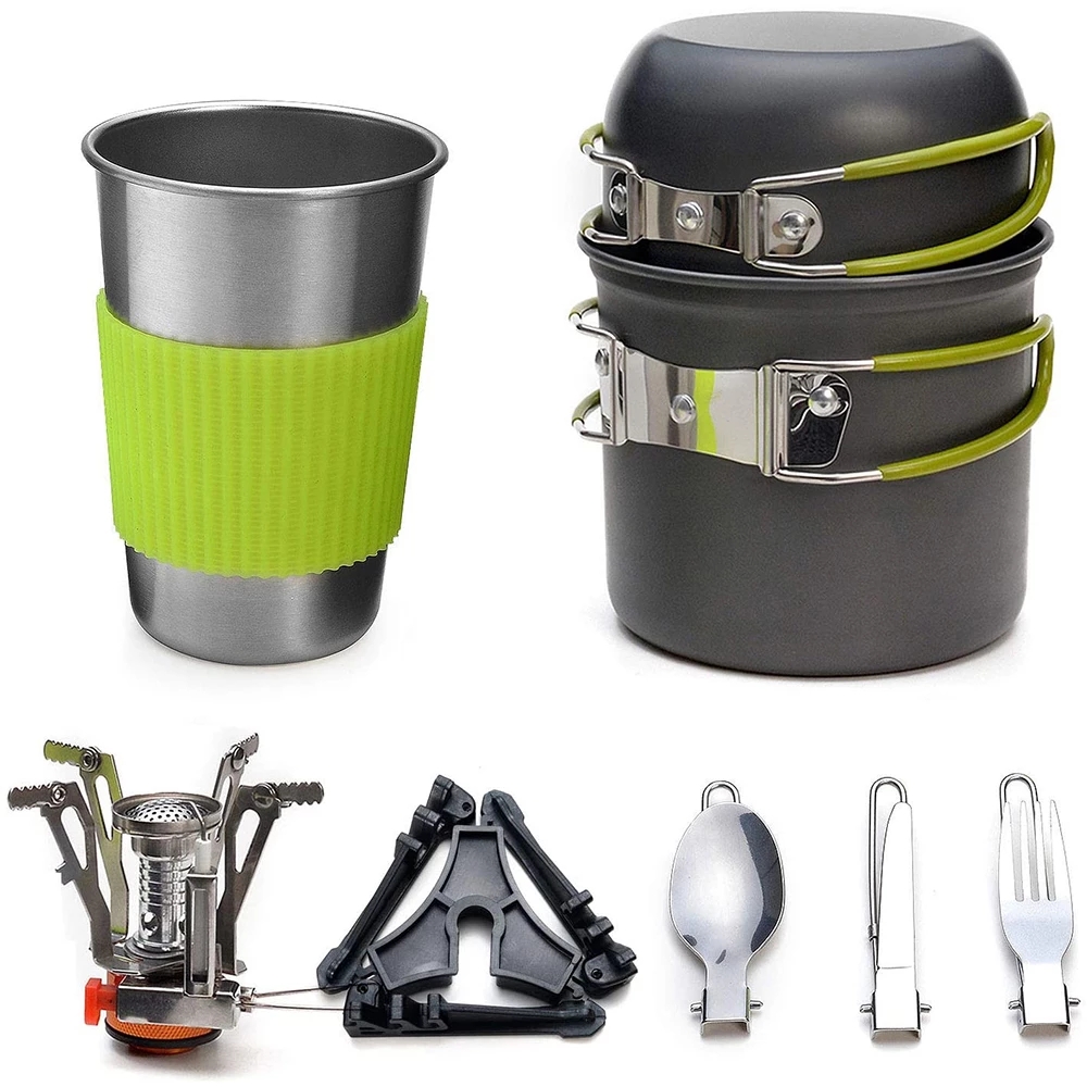 Camping Cookware Kit with Stov - Camping Cooking Hardware ulasan dan harga
